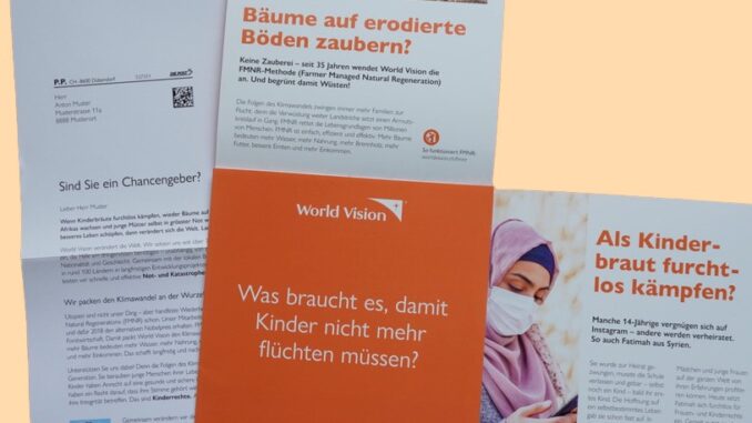 Direct Mailing mit Flyer zum Aufklappen
